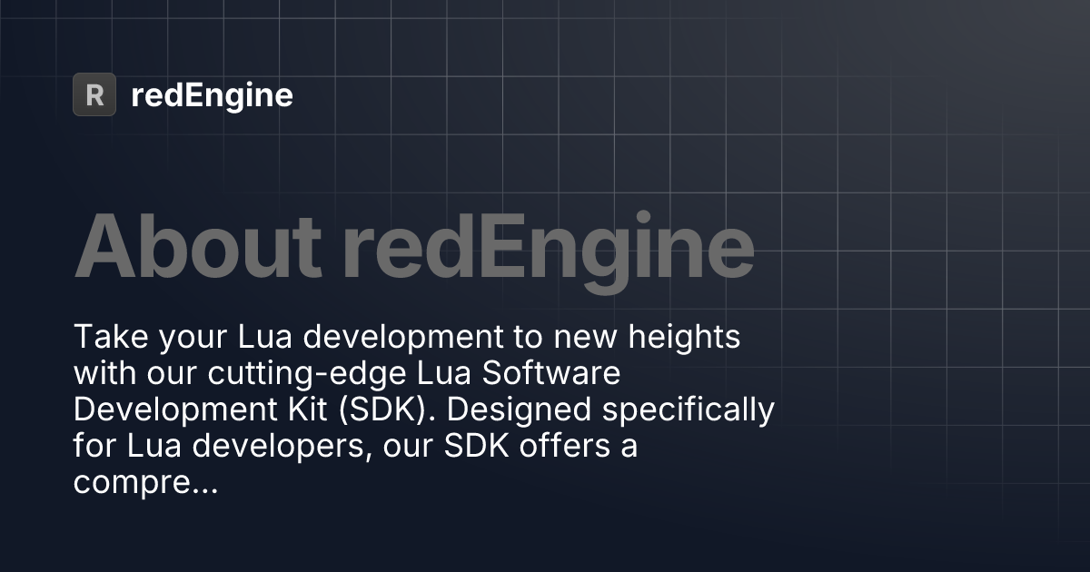 About redEngine | redEngine